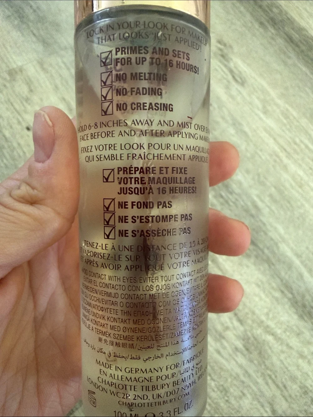 Charlotte Tilbury Airbrush Flawless Setting Spray - Rose Gold Cap